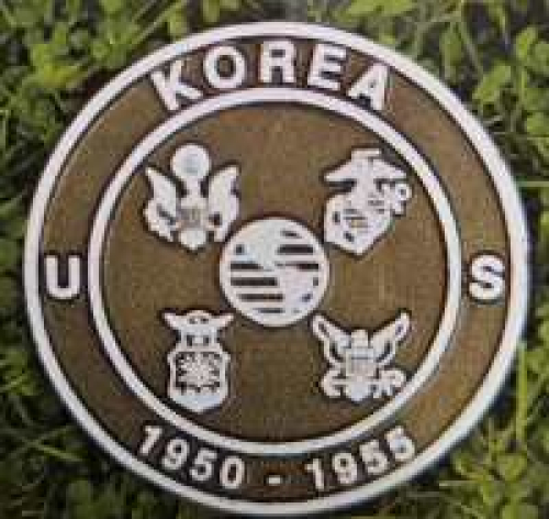 Korean War 1950-1955 Aluminum Globe Grave Marker