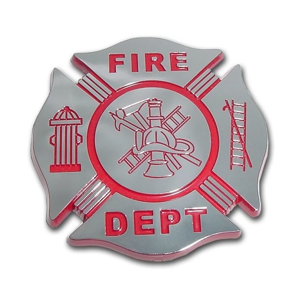 Firefighter Chrome Automobile Emblem