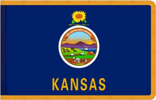 Indoor Kansas State Flag, Nylon