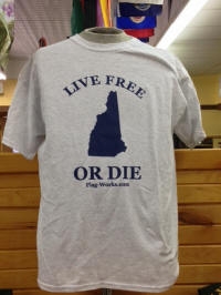 Live Free or Die T-Shirt, Ash Grey