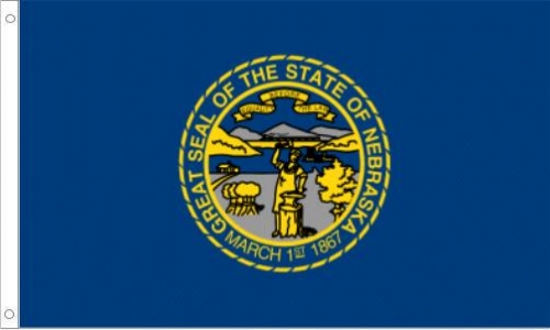 Nebraska Flag, Polyester