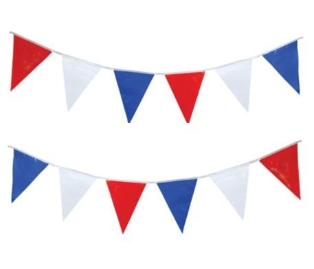 Pennant Streamers Red, White, & Blue 
