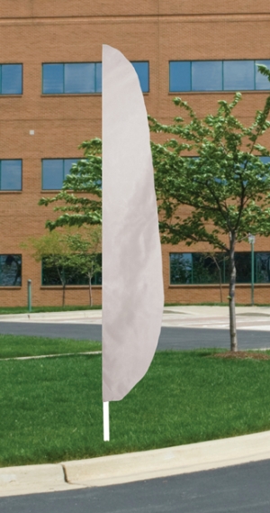 White Nylon Feather Blade Flag